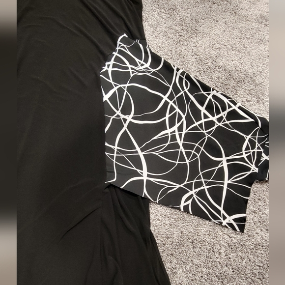 Dennis Basso Black and White Dress Size XLP - Picture 3 of 6